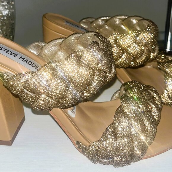 PRISTINE Steve Madden Nider Kenley Block Heel Sandals - Picture 5 of 8